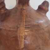 Gargoulette, terracotta jug covered with leather