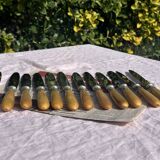 Set of 12 Antique Art Nouveau Table Knives - Tableware