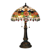 Lampe de table ronde Tiffany Roses