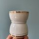 Lot de 16 coquetiers diabolo en porcelaine blanche
