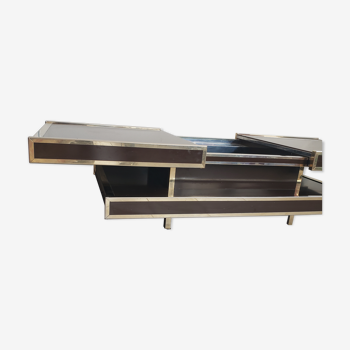 Coffee table vintage bar year 70 double tray for Roche Bobois
