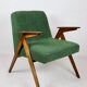 Green Boucle Bunny Armchair by Józef Chierowski, 1970s