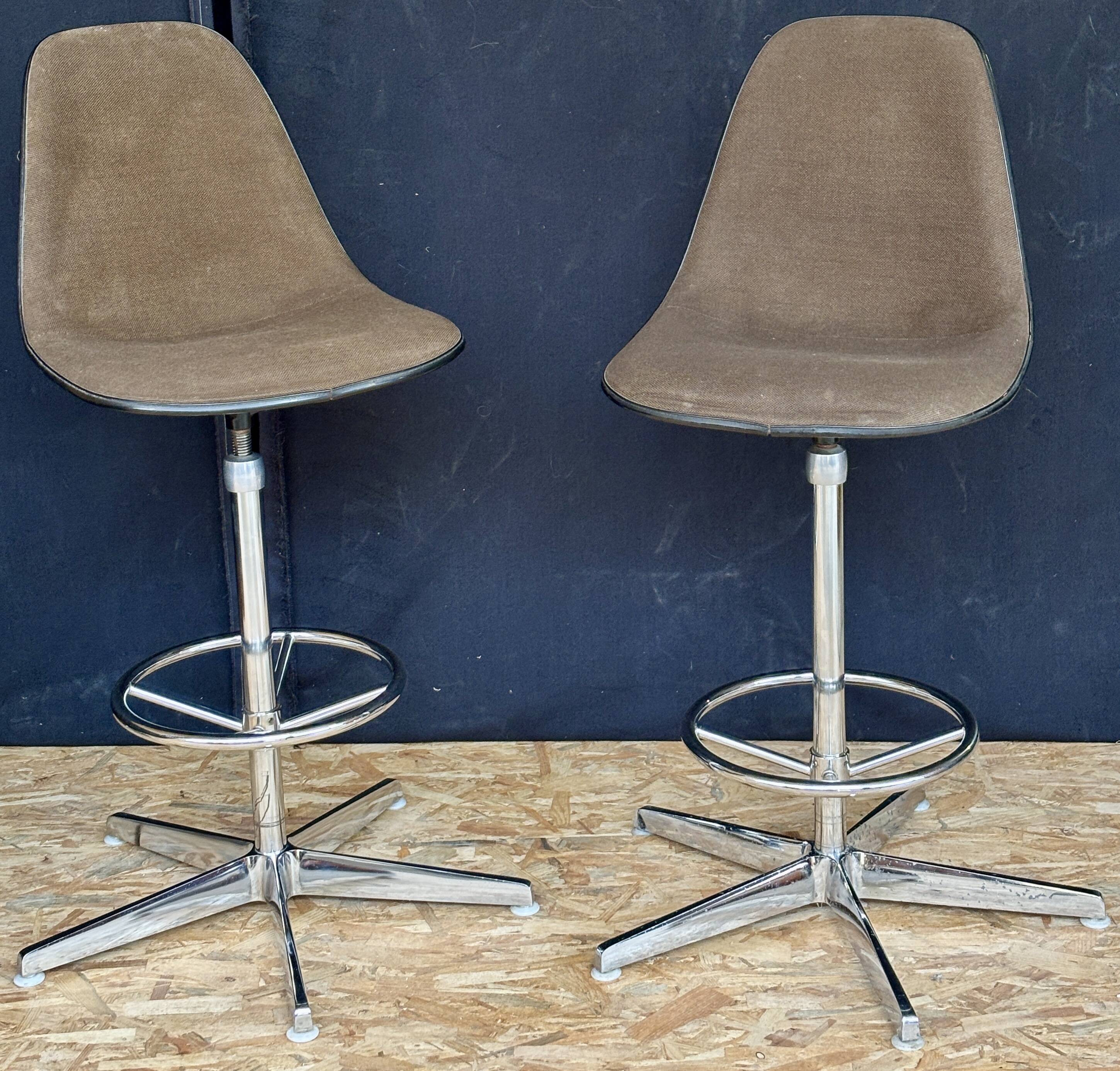 Pair of Eames high stools for Herman Miller – circa 1970