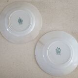 2 iron earthenware plates Moulin des Loups and Hamage