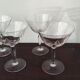 4 champagne glasses in engraved crystal
