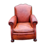 Leather club armchair back mustache from the 30s