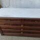 Commode ancienne plateau en marbre blanc