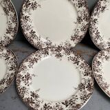 Sarreguemines earthenware dessert plates