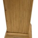 Vintage Rattan Column Planter Bamboo Bohemian Pillar '70s Rattan Mcguire