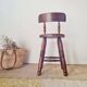 Chaise ancienne bois  - chêne - art populaire - brutaliste