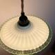 Lampe baladeuse en verre vert pâle et blanc