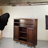 Large vintage wooden bookcase