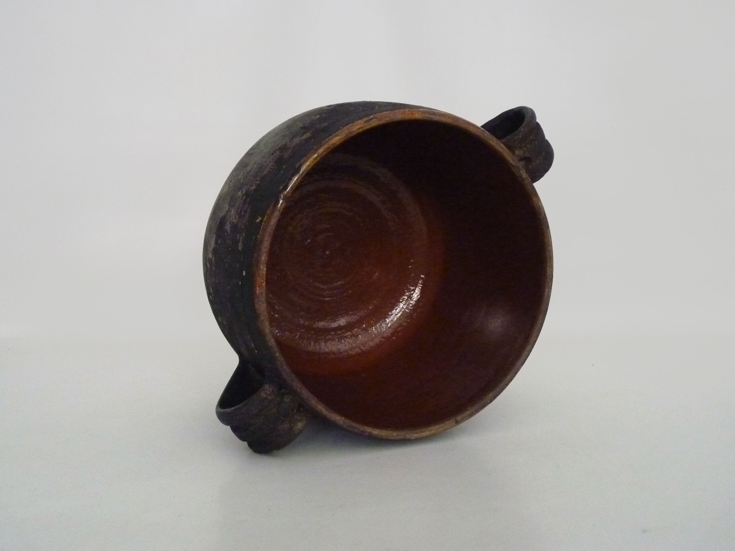 Pot de cuisson, cache pot en terre cuite,vernissé. JB Hughes Vallauris