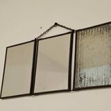 Miroir vintage 1920 triptyque de barbier