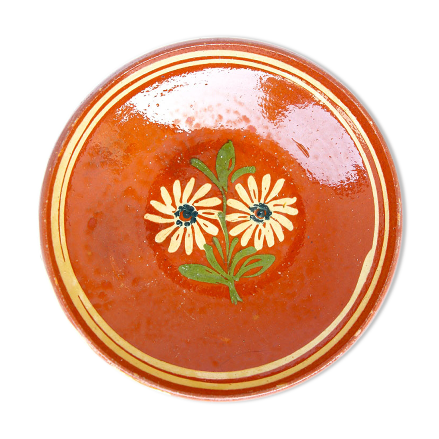 Savoy flower dish in glazed earth