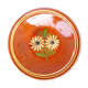 Savoy flower dish in glazed earth