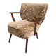 1960s floral print cocktail armchair with armrests