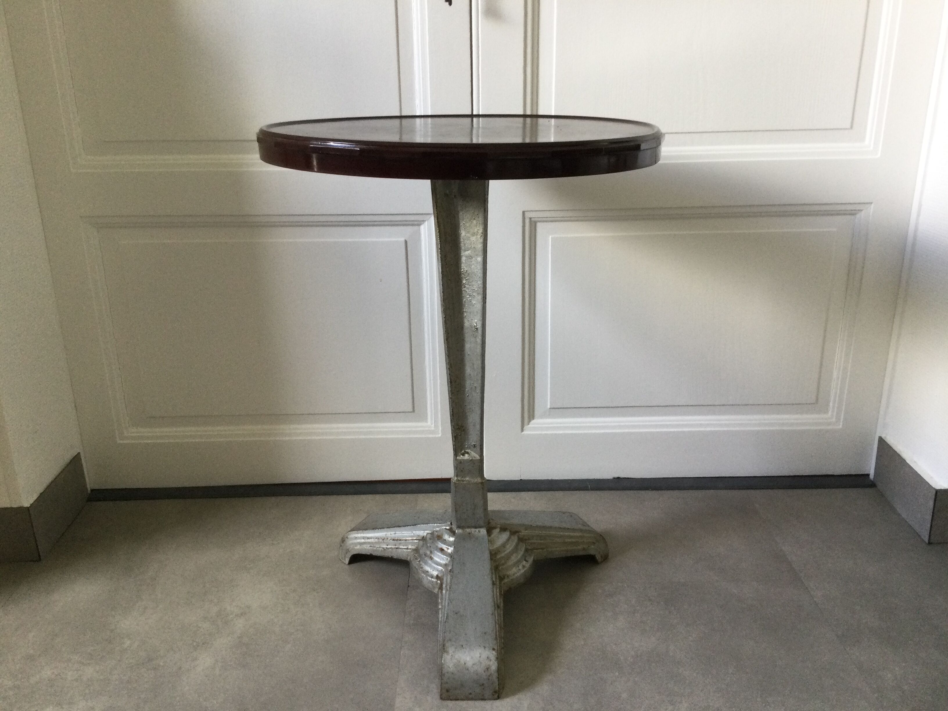 Art deco bistro table bakelite cast iron