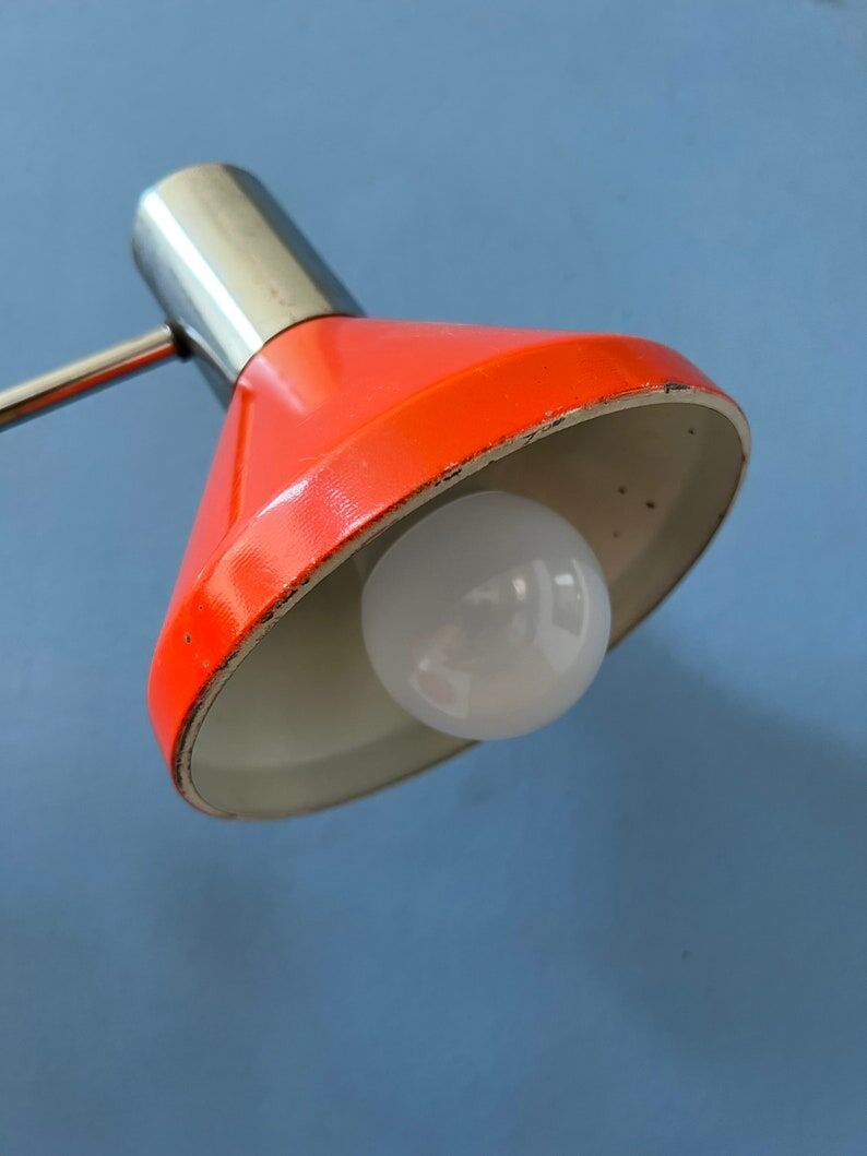 Mid-century red desk lamp