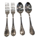 2 spoons 2 forks silver plated dessert Christofle Marly