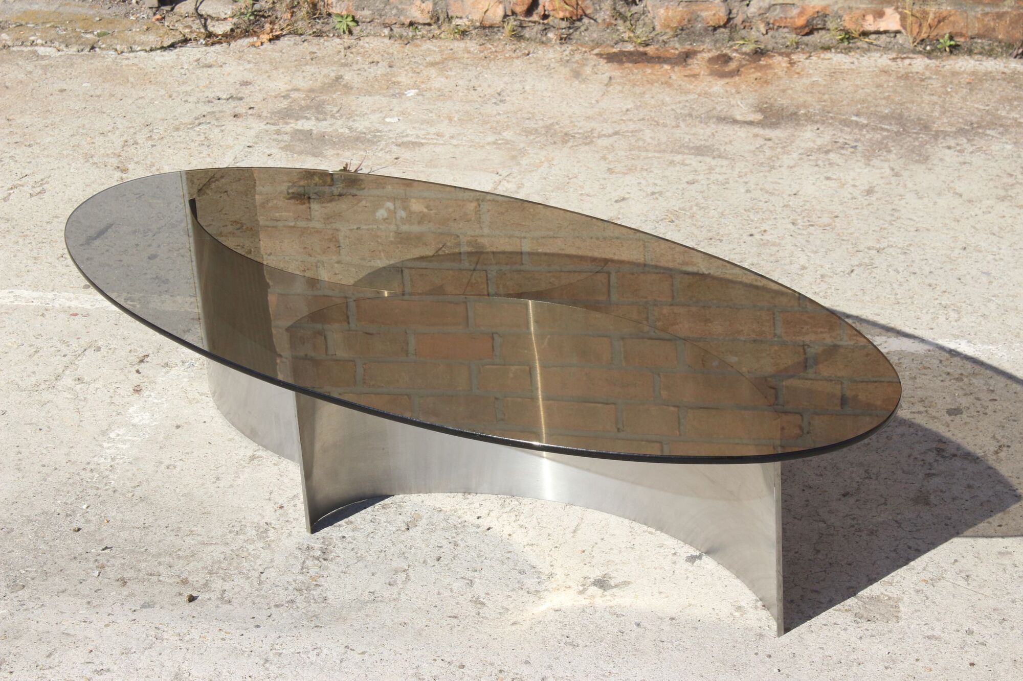Steel coffee table , 1970s