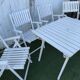 Vintage wooden garden salon