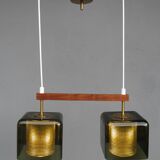 Scandinavian glass pendant lamp Carl Fagerlund for Orrefors
