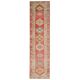 1970s Vintage Turkish Hand-Knotted Wool Cotton Red Runner Rug 82x334