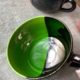 Six Vallauris ceramic coffee cups