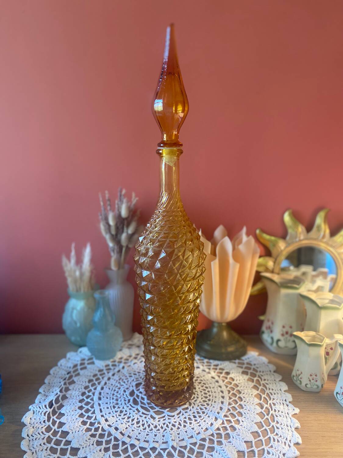 Large amber bottle