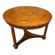 Table empire ronde ancienne marquetée du début du XIXe siècle