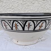 Large Ceramic Salad Bowl SAFI Morocco XXL 29cm Berber Pottery Zouak Tra
