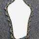 Vintage mirror with brass rim - 70x40cm