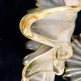 Mazzega gold amber pair of wall light