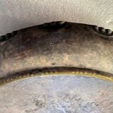Art-Deco Bread Basket in hammered copper, Turtle shape