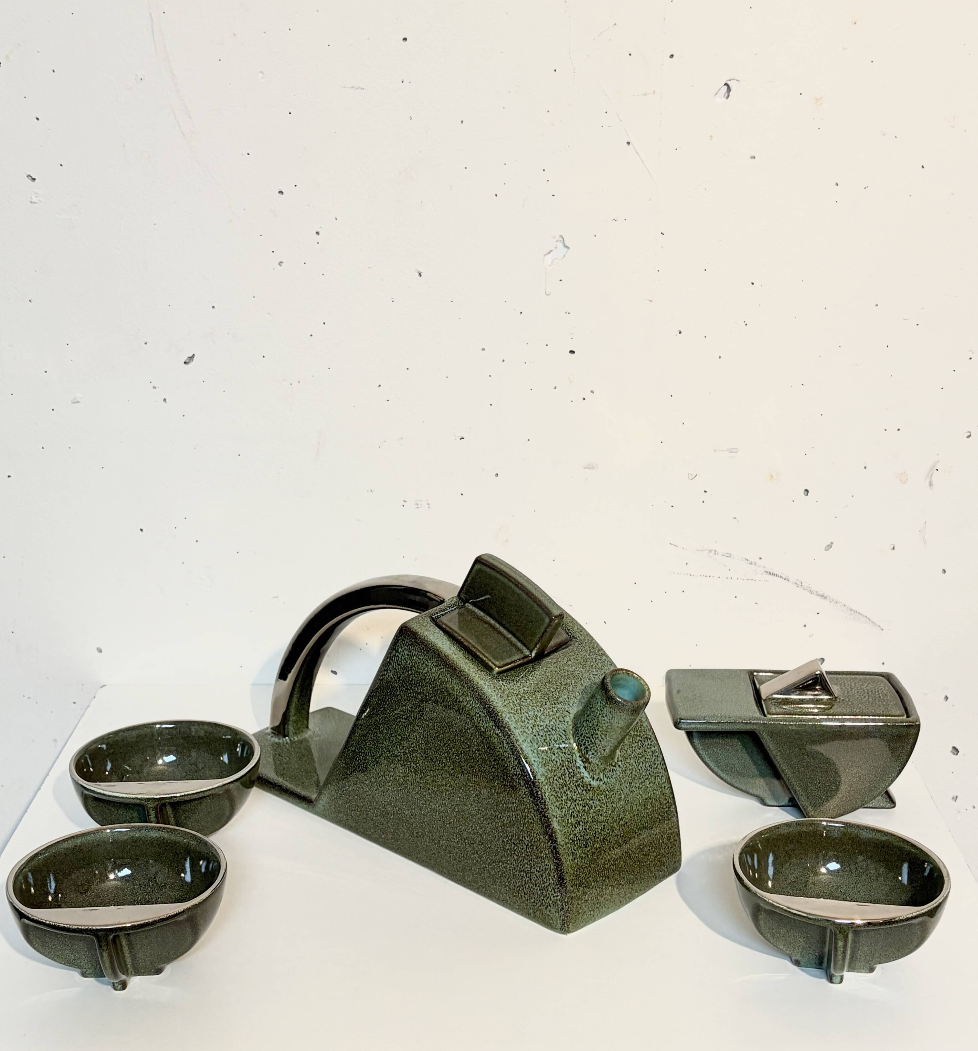 Tea set "Sextant", Yves Cordier, Studio Salins, 1980