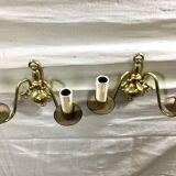Pair of appliques 2 bronze lights in Dutch style