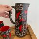 Vintage Ceramic Fat Lava Glass Pitcher