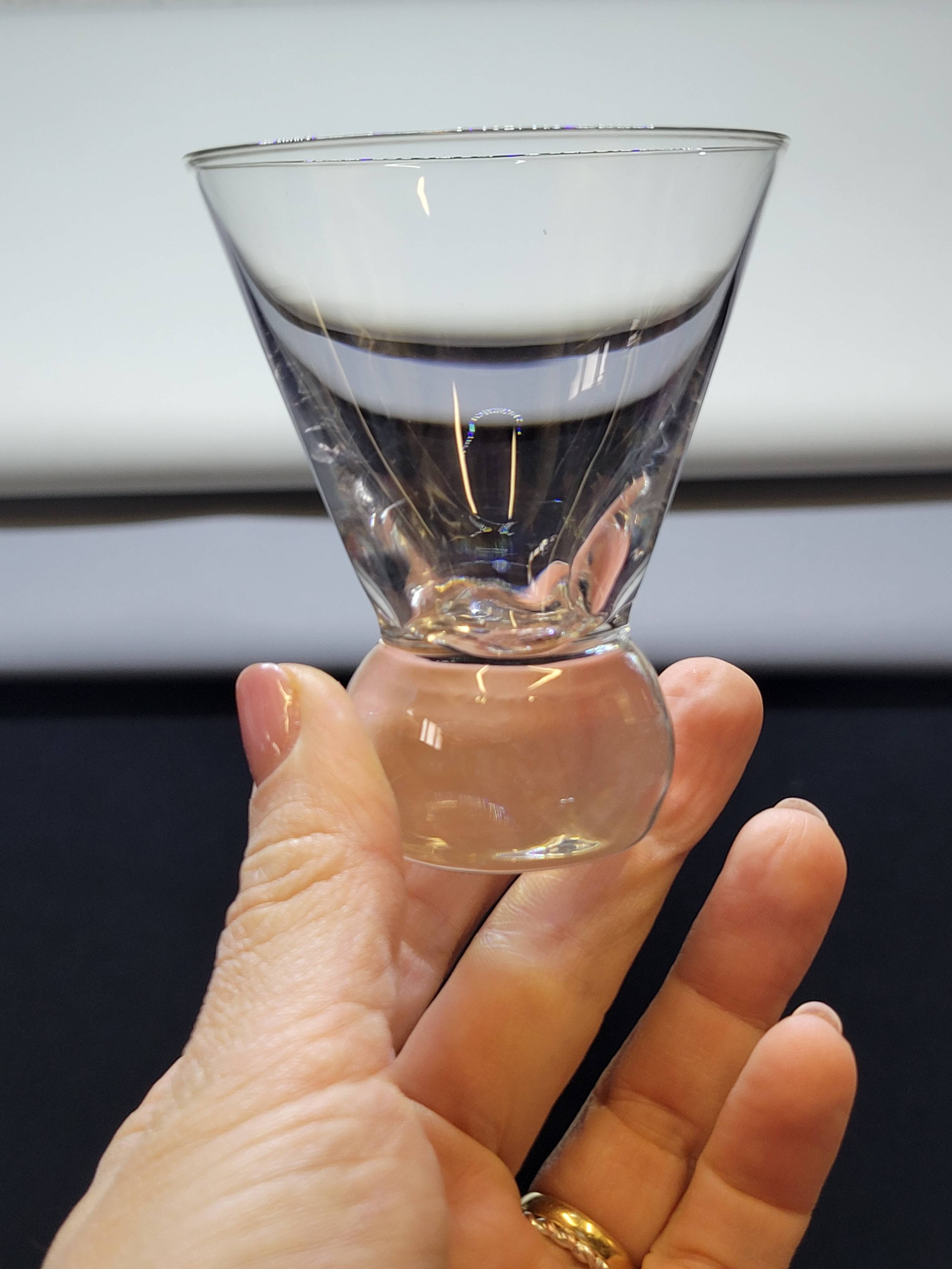 8 Vintage Digestif Shot Glasses with Ball Foot