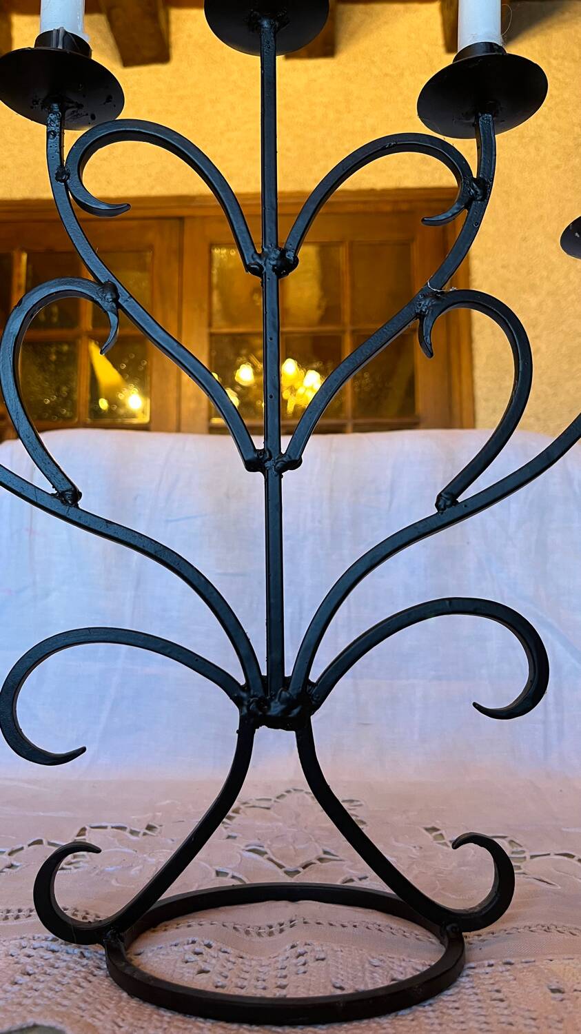 Metal heart candle holder 5 candles