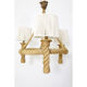 Three-light braided rope pendant light, 1950-1960.