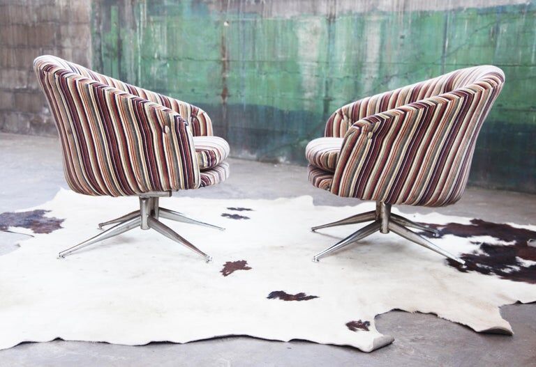 Paire de chaises Lehigh Leopold pour Ward Bennett 1970s