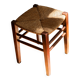Wood and straw stool - Rustic style