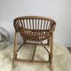 Armchair basket in vintage rattan for children