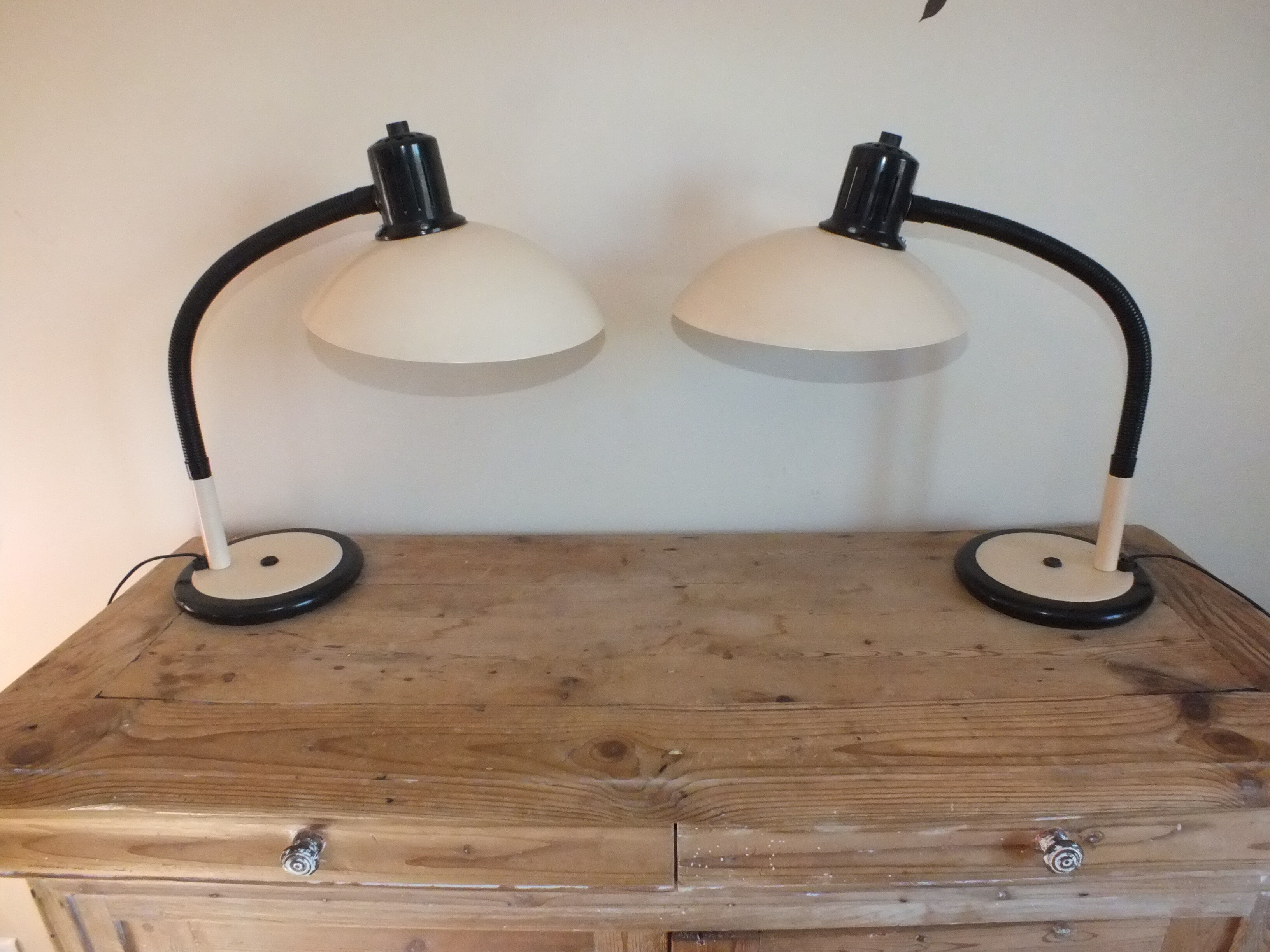 2 adjustable flexible lamps Aluminor 80s