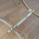 Brass round coffee table and smoked glass