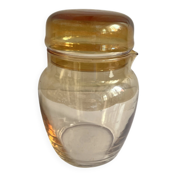 Iridescent glass carafe