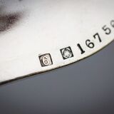 Christofle silver-plated bottle coaster, with ribbed edges, 19th century.