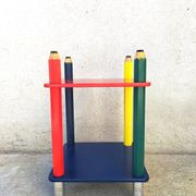 Pierre Sala pencil bedside table Clairefontaine collection 1980s
