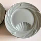 Set of 6 plates celadon de Sarreguemines 1950